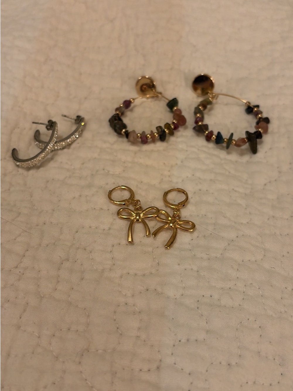 Set of 3 Earrings - Elegant Women's Jewelry